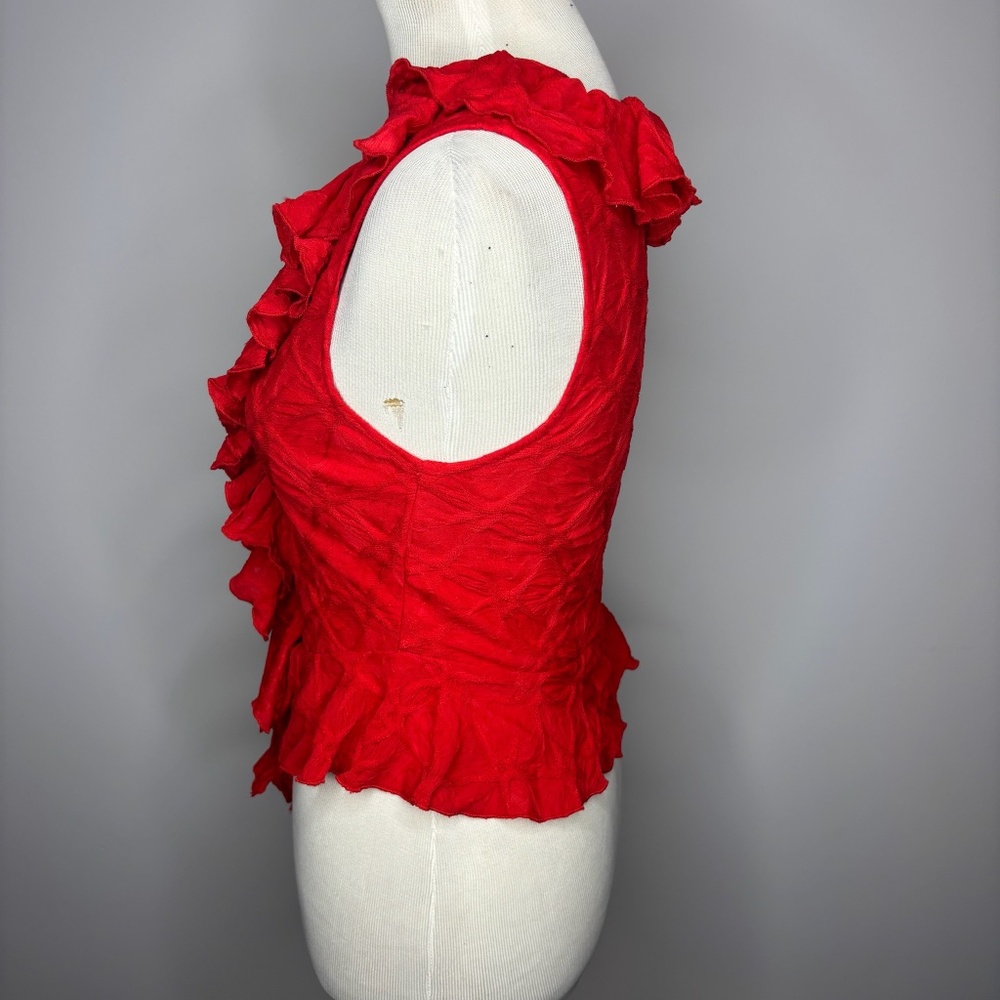 Miss Me - Red Ruffle Top - Picture 2 of 4
